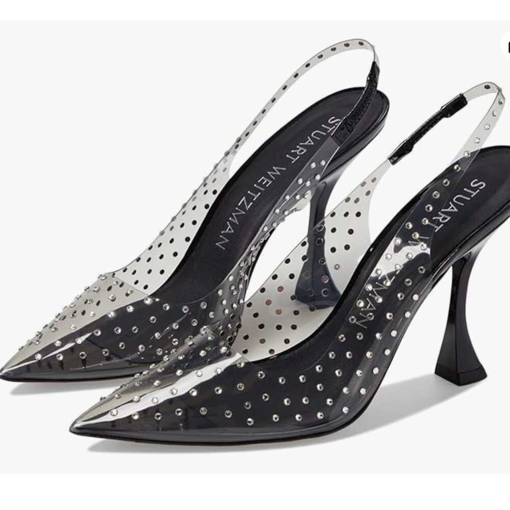 Stuart Weitzman Glam Xcurve 100 Slingback, size 8